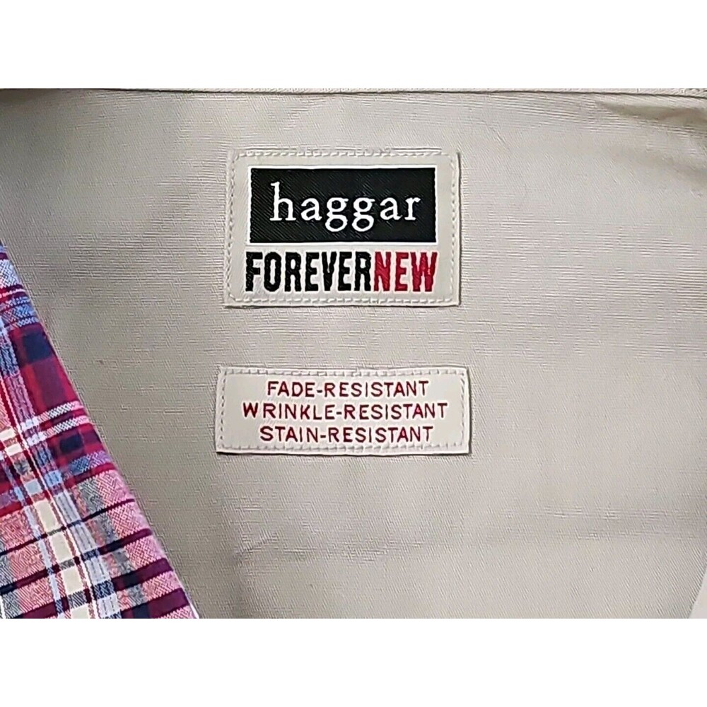 NEW WITH TAGS!!! Haggar Forever 100% Cotton Long Sleeve Men's  2 XL - Picture 3 of 7